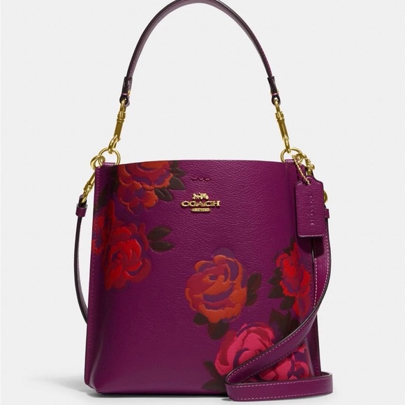 Coach Mollie Bucket 22 With floral print and charm - Picture 4 of 13